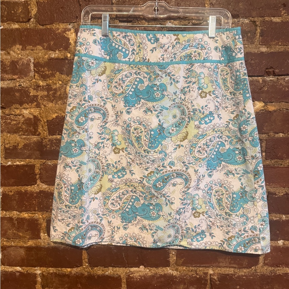 Tracy Evans Floral Paisley Women's Skirt - Blue and Green Size 9